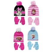 Wholesale - TODDLER GIRLS ASST LICENSE HAT & MITTEN SET C/P 96, UPC: 794434382282